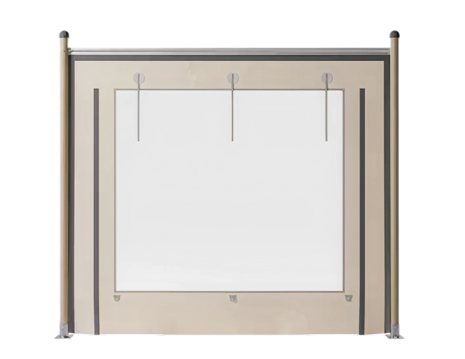 Image with white tent wall